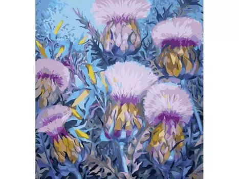 Открытка по номерам с декором «Цветок-оберег»