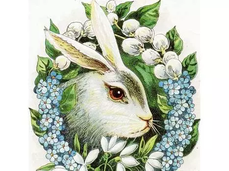 Открытка по номерам с декором «Весна пришла»