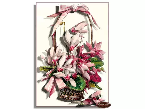 Папертоль «Корзиночка цикламенов»