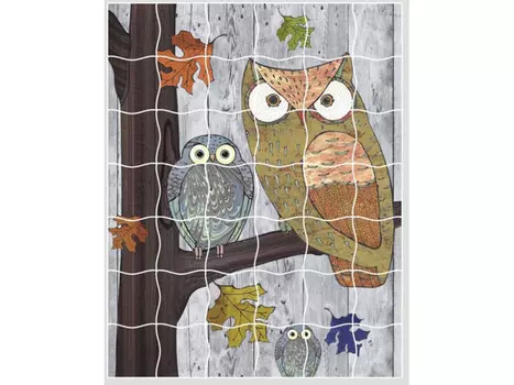 Пазлы-стикеры «Совы»