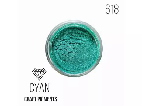 Пигмент минеральный сине-зеленый (Cyan) 10 мл, CraftPigments