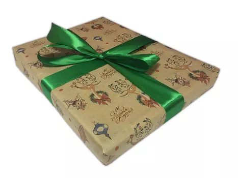 Подарочная упаковка «Праздничные олени»