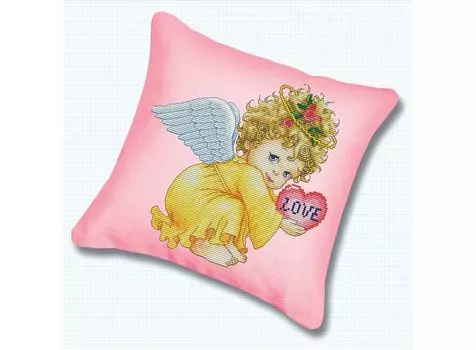 Подушка «Маленький ангел» (канва розовая)