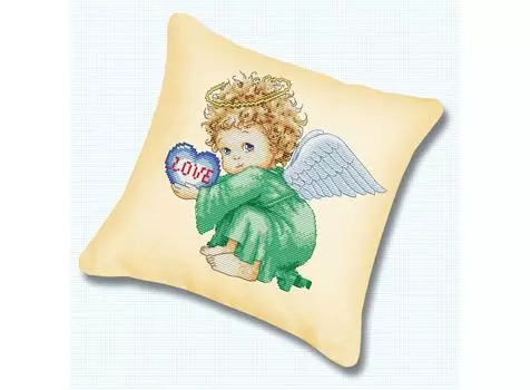 Подушка «Милый ангел» (канва бежевая)