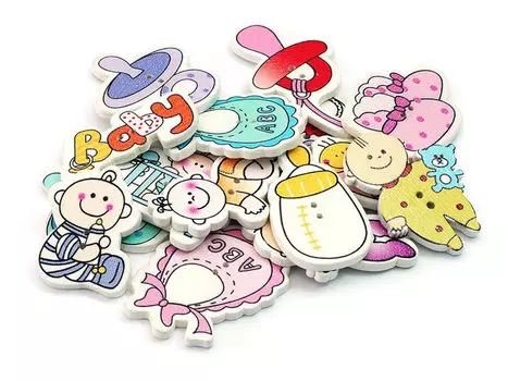 Пуговицы декоративные Малыши