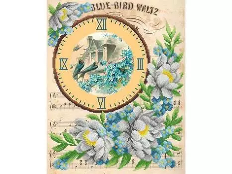 Рисунок на габардине «Часы»