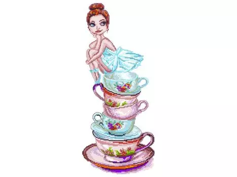 Рисунок на канве «Чайная фея»