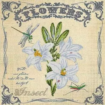 Рисунок на канве «Цветочные мотивы 2»