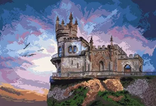 Рисунок на канве «Ласточкино гнездо»