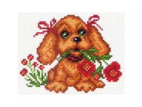 Рисунок на канве «Мой щенок»