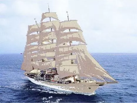 Рисунок на канве «Парусник»