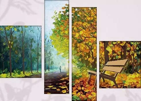 Рисунок на канве «Полиптих. Осенняя пора»