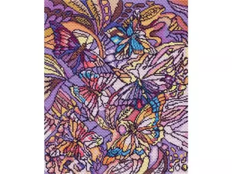 Рисунок на канве «Витраж с бабочками»