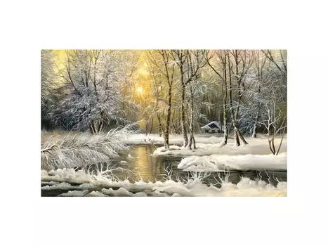 Рисунок на шелке «Бодрящий рассвет»