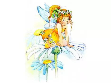 Рисунок на шелке «Фея Ромашка»