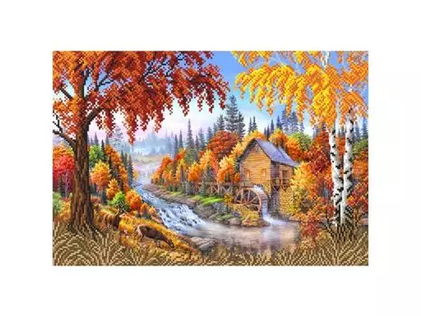 Рисунок на шелке «Осень»