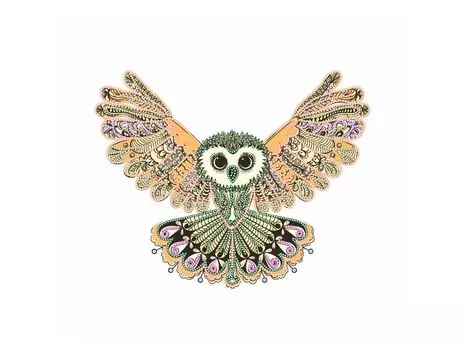 Рисунок на шелке «Символ мудрости»