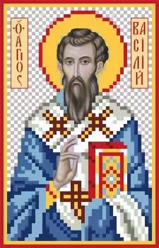 Рисунок на шелке «Святой Василий»