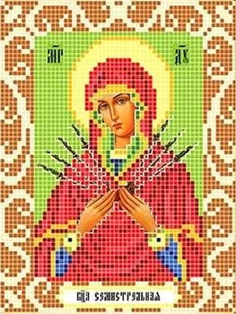 Рисунок на ткани «Богородица Семистрельная»