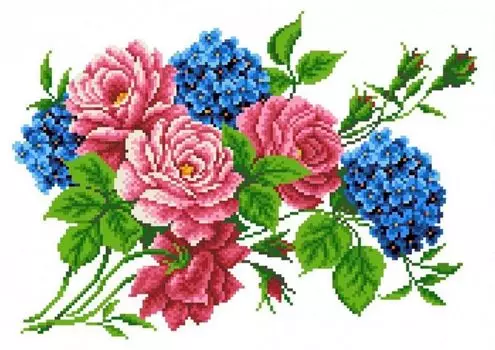 Рисунок на ткани «Букет лета»
