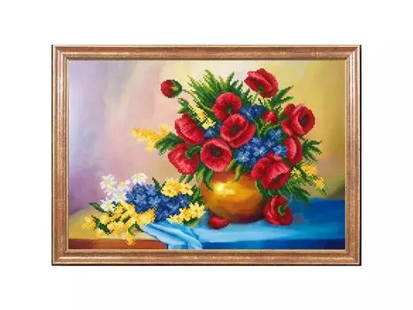 Рисунок на ткани «Букет на столе»