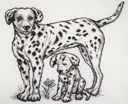 Рисунок на ткани «Далматины»