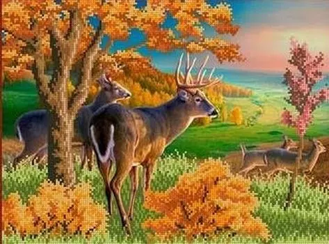 Рисунок на ткани «Лесная жизнь»