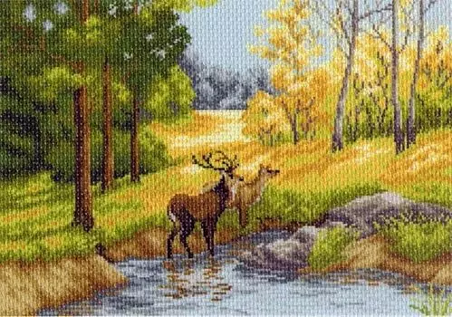 Рисунок на ткани «Осенний день»