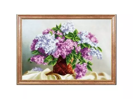 Рисунок на ткани «Сирень в лукошке»