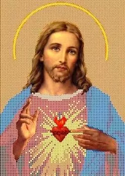 Рисунок на ткани «Святое Сердце Иисуса»