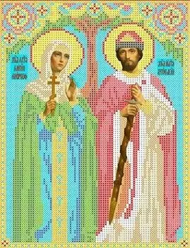 Рисунок на ткани «Святые Петр и Феврония»