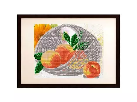 Рисунок на ткани «В хрустале. Персики»