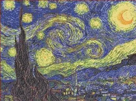 Рисунок на ткани «Ван Гог. Звездная ночь»