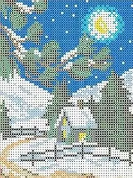 Рисунок на ткани «Зима»