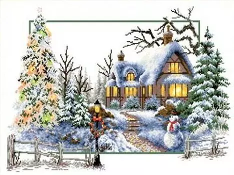 Рисунок на ткани «Зимняя сказка»