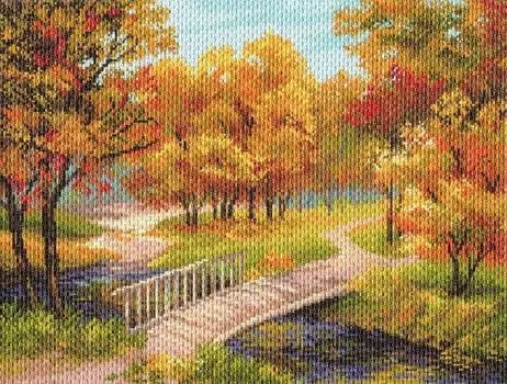 Рисунок на ткани «Золотые краски»