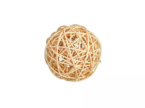 Шары декоративные из ротанга №06 бежевые d 9 см, 1 шт., Blumentag