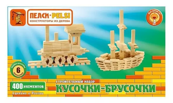 Строительный набор Пелси №3 «Кусочки-брусочки»