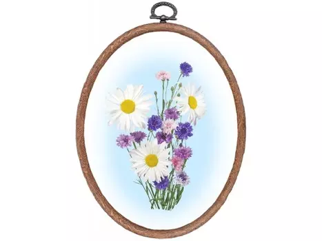 Вышивка лентами «Летний букет»