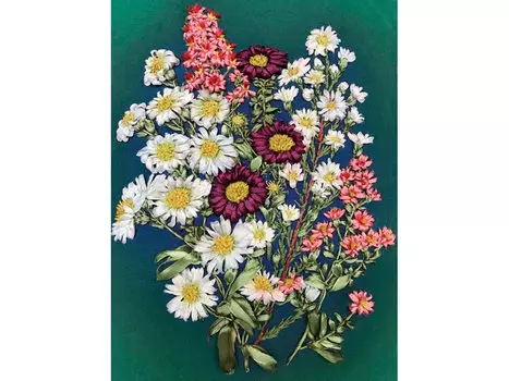 Вышивка лентами «Полевые цветы»