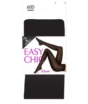 2 пары колготок - PACK x2 - ЧЕРНЫЙ - M