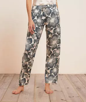 Брюки с цветочным принтом - LOTIER - Экрю - M