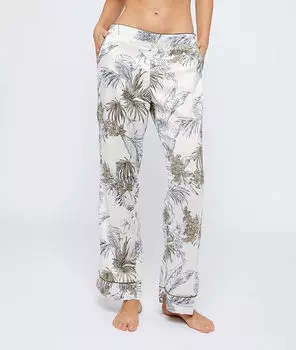 Брюки с принтом 'листья' - HEVEA - Белый - L