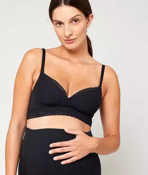 Бюстгальтер для мам с тонкими вставками и удобными застежками для кормления - ENVIE - ЧЕРНЫЙ - 90E