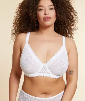 Бюстгальтер корбей из кружева с фестончатой окантовкой - CHERIE CHERIE - Белый - 75E