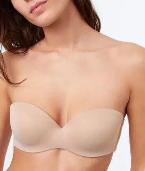 Бюстгальтер микроволокно пуш-ап, съемные бретельки - PURE FIT® - Бежевый - 65B