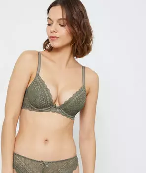 Бюстгальтер n°2 - пуш-ап с глубоким декольте - CHERIE CHERIE - Хаки - 70C