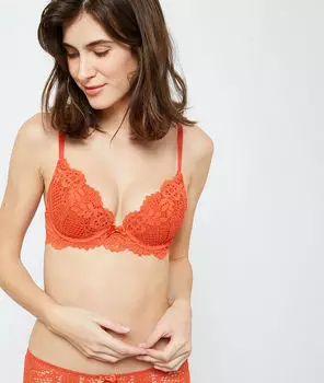 Бюстгальтер n°2 - пуш-ап с глубоким декольте - SUCCESS - Оранжевый - 75A