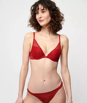 Бюстгальтер n°3 - le triangle пуш-ап - PETALE - Красный - 70B