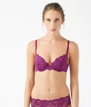 Бюстгальтер n°5 с тонкими вставками - SOMETIMES - Сливовый - 70B